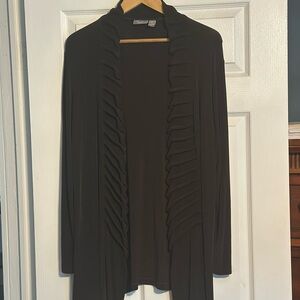 Chico's Travelers Brown Cardigan Sweater Long Knit